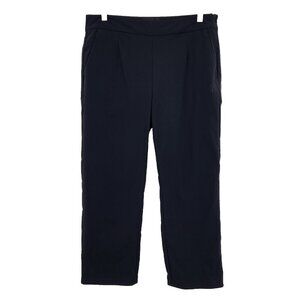 Alchemy Equipment Crop Trouser Pant Womens S Navy Side Zip Stretch Relaxed